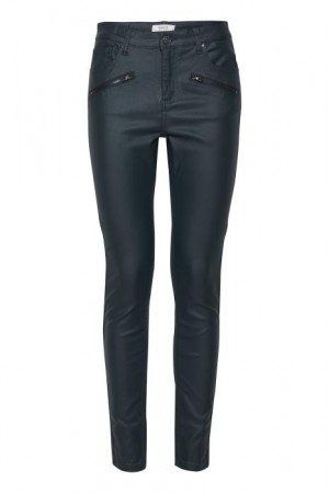 KIKO COATED PANTS DEEP TEAL