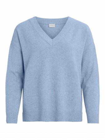 VIRIL V NECK OVERSIZE BLUE