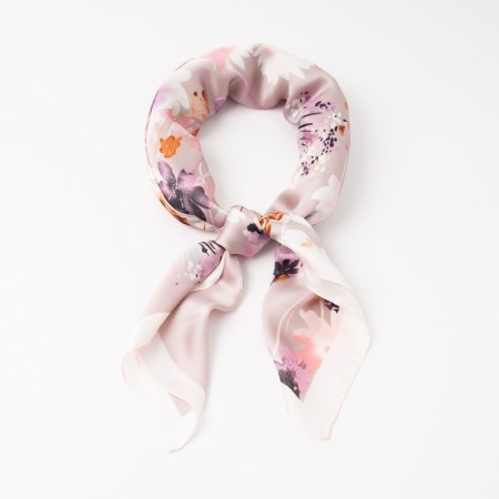 FLOWER SCARF PINK&WHITE