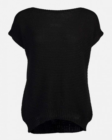 CAMILLA STRIKKE VEST SORT