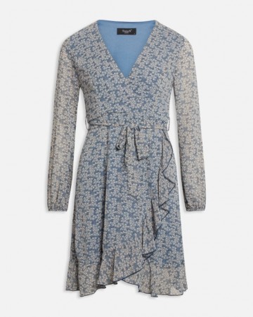 GRETO DRESS BLUE/FLOWER