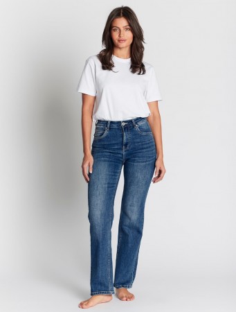 HANA JEANS 32 LENGDE MEDIUM BLUE
