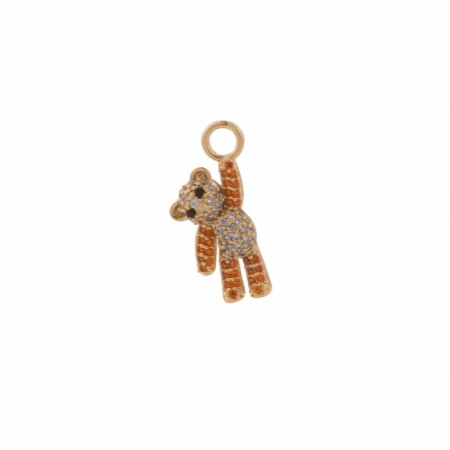 CHARM HIGH FIVE BEAR ORANGE