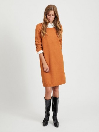VIRIL KNIT DRESS PUMKIN SPICE