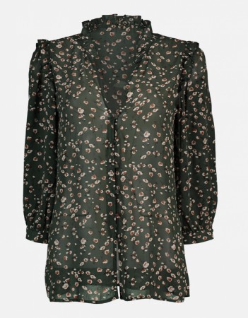 ALEGRA BLOUSE DK GREEN