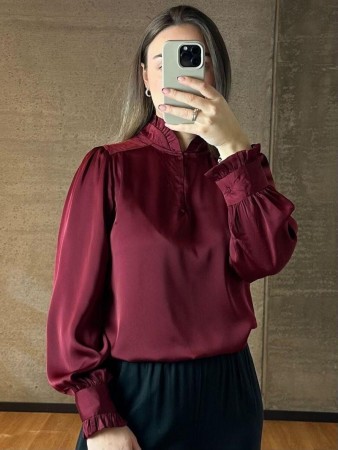 MARY BLOUSE BURGUNDY