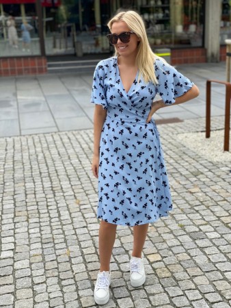 ISOLE WRAP DRESS SKY BLUE