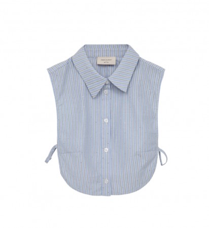 Freequent - - - -  Topp Fqreesa Collar Blue  Stripes