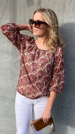 EMILY BLOUSE RED MIX