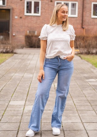 NICOLINE JEANS 30 LENGDE LIGHT BLUE