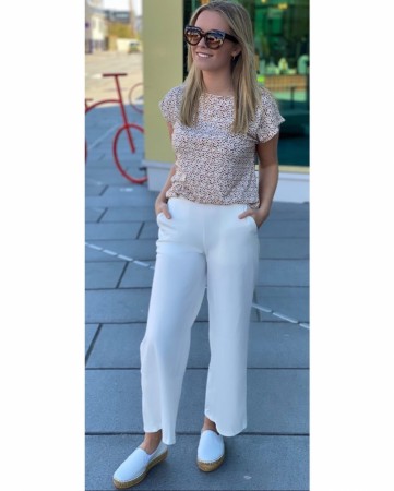 KATE WIDE PANT HVIT