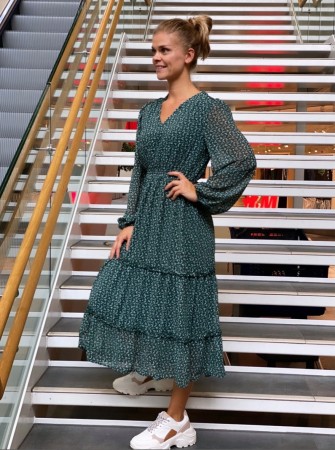MURIEL DRESS DK GREEN