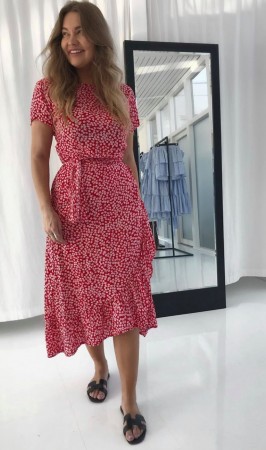AGNETE DRESS RØD