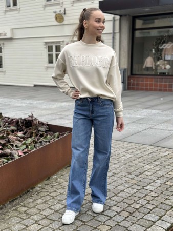 NICOLINE JEANS 32 LENGDE MEDIUM BLUE