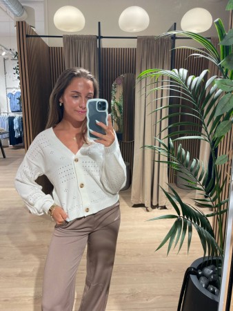 VIRIL CARDIGAN HVIT