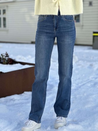 HANA JEANS 32 LENGDE MEDIUM BLUE