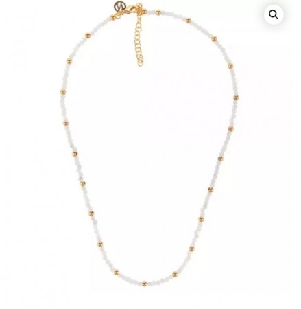 WHITE PEARL CHAIN 45 CM